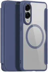 Dux Ducis Skin X Pro Samsung Galaxy S25 Edge Hoesje MagSafe Book Case Blauw afbeelding