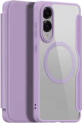 Dux Ducis Skin X Pro Samsung Galaxy S25 Edge Hoesje MagSafe Book Case Paars afbeelding