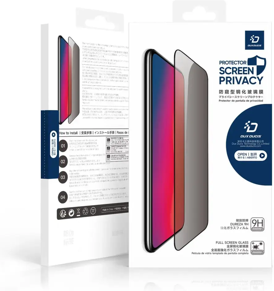 Dux Ducis Apple iPhone 17e / 16e Screen Protector Privacy Tempered Glass 9H afbeelding 8