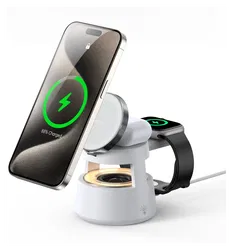 Duzzona W23 5-in-1 Draadloze MagSafe Oplader 15W met Bluetooth Speaker afbeelding