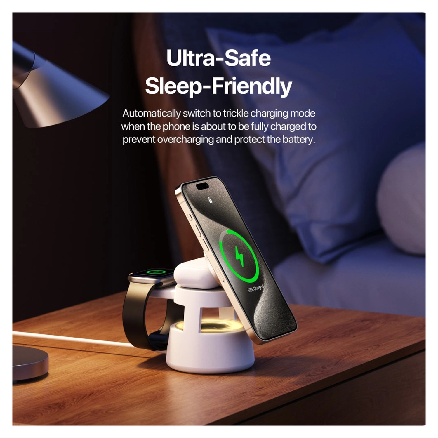 Duzzona W23 5-in-1 Draadloze MagSafe Oplader 15W met Bluetooth Speaker afbeelding 5