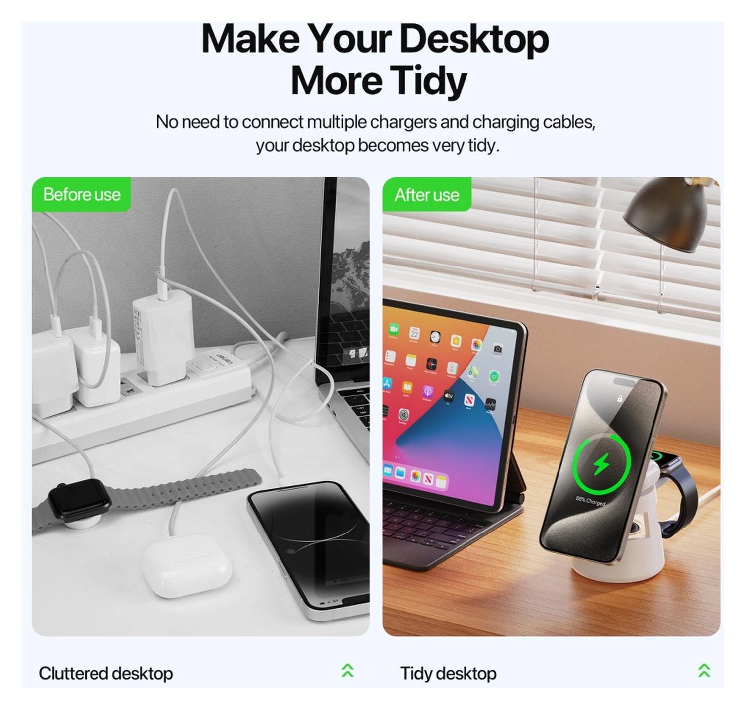 Duzzona W23 5-in-1 Draadloze MagSafe Oplader 15W met Bluetooth Speaker afbeelding 6
