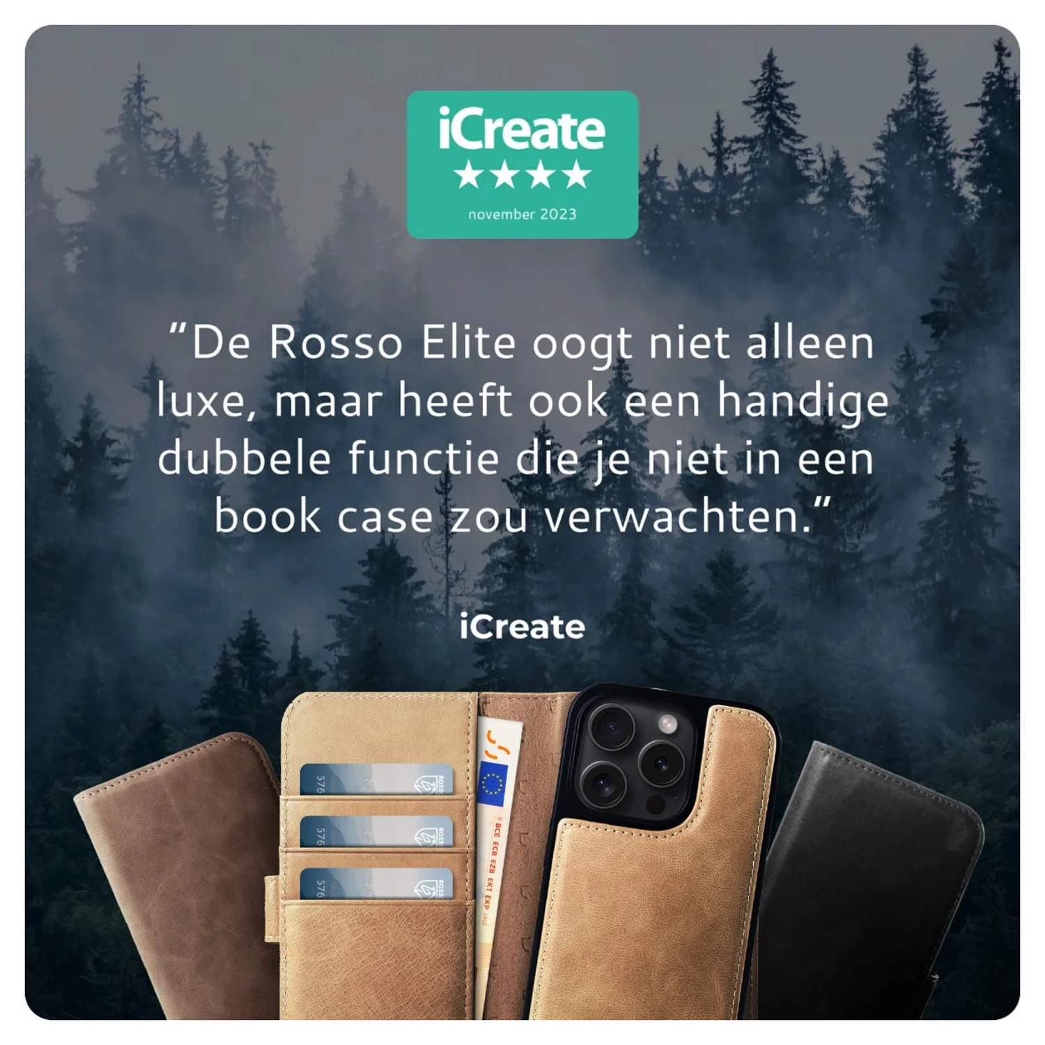 Rosso Elite Samsung Galaxy S25 Edge Hoesje met MagSafe Book Case Echt Leer Brown afbeelding 4