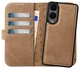 Rosso Elite Samsung Galaxy S25 Edge Hoesje met MagSafe Book Case Echt Leer Brown