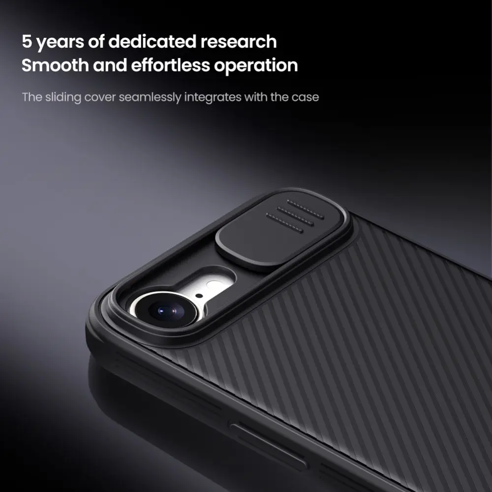 Nillkin CamShield Apple iPhone 17e / 16e Hoesje Camera Slider Back Cover Blauw afbeelding 4