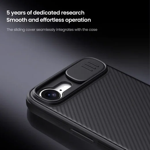 Nillkin CamShield Apple iPhone 17e / 16e Hoesje Camera Slider Back Cover Blauw afbeelding 4