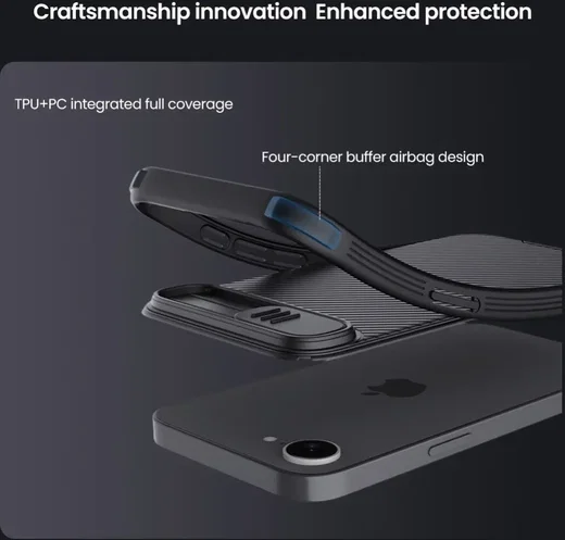 Nillkin CamShield Apple iPhone 17e / 16e Hoesje Camera Slider Back Cover Groen afbeelding 7
