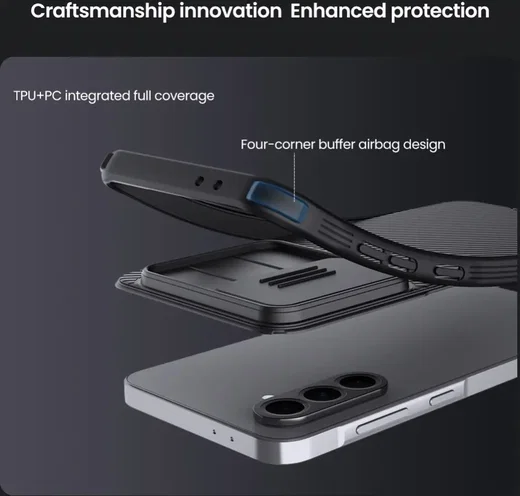 Nillkin CamShield Samsung Galaxy A56 Hoesje met Camera Slider Back Cover Zwart afbeelding 6