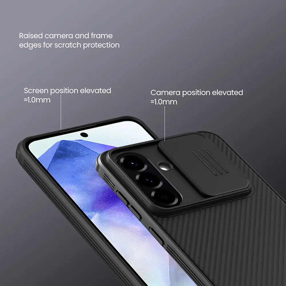 Nillkin CamShield Samsung Galaxy A56 Hoesje met Camera Slider Back Cover Zwart afbeelding 8