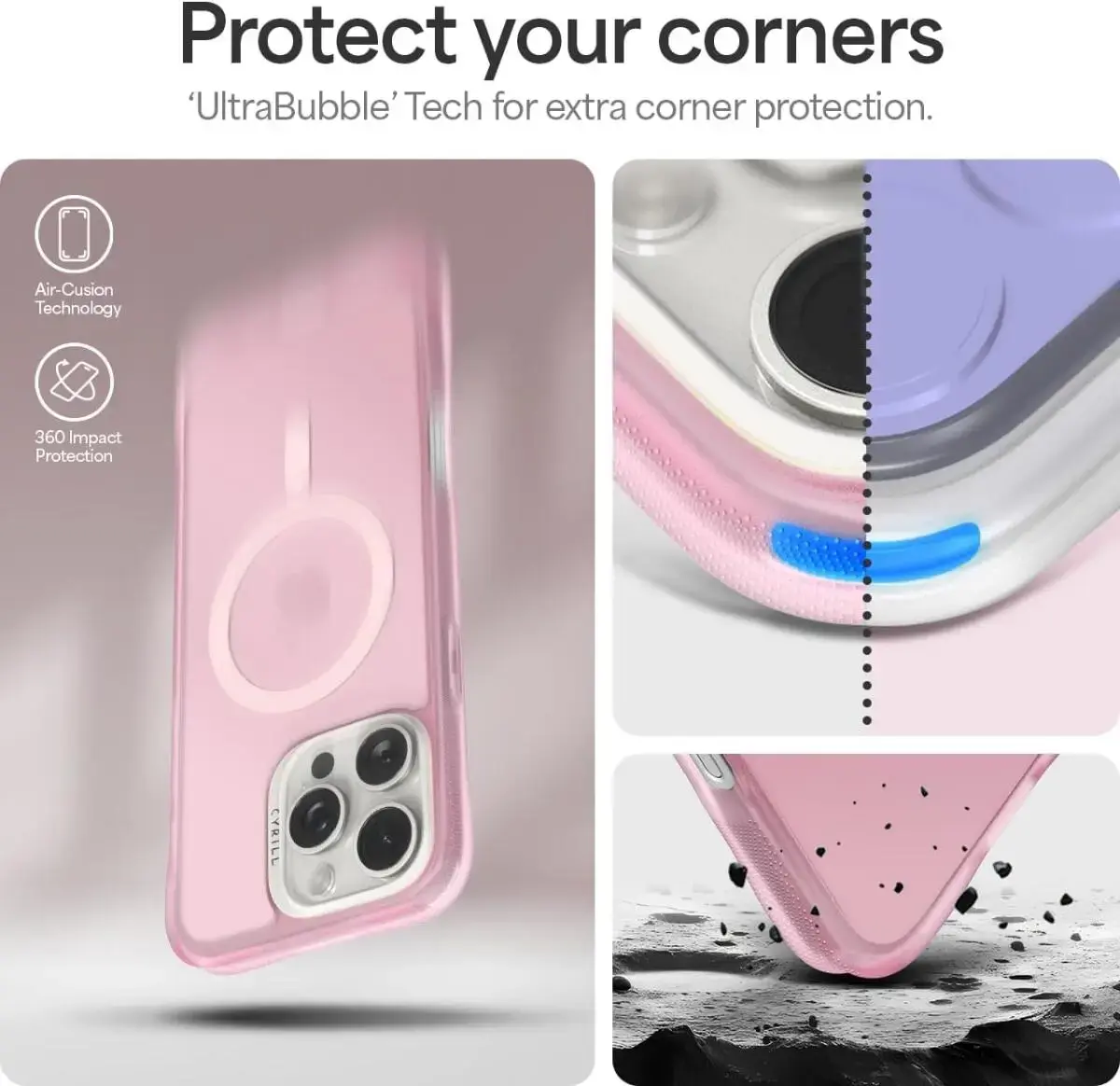 Spigen Cyrill Ultra Sheer Apple iPhone 16 Pro Hoesje met MagSafe Roze afbeelding 4