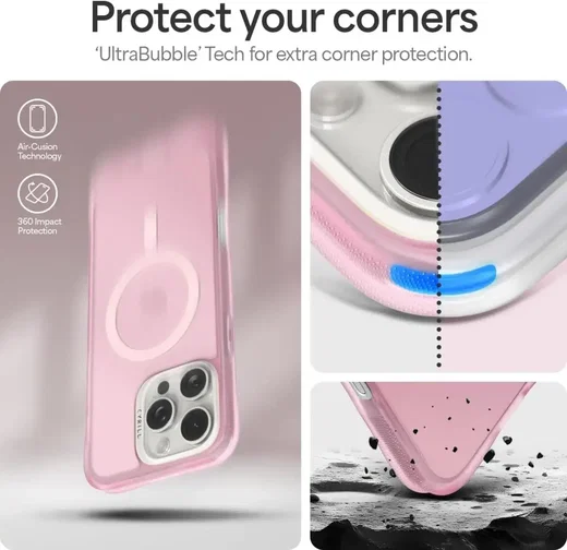 Spigen Cyrill Ultra Sheer Apple iPhone 16 Pro Hoesje met MagSafe Roze afbeelding 4