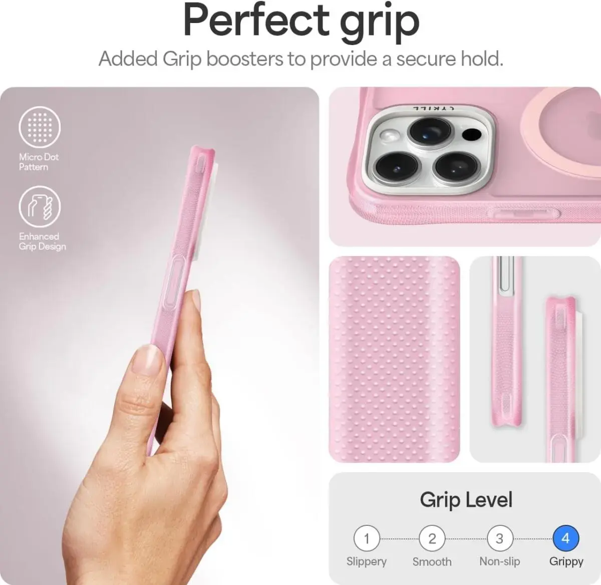 Spigen Cyrill Ultra Sheer Apple iPhone 16 Pro Hoesje met MagSafe Roze afbeelding 5
