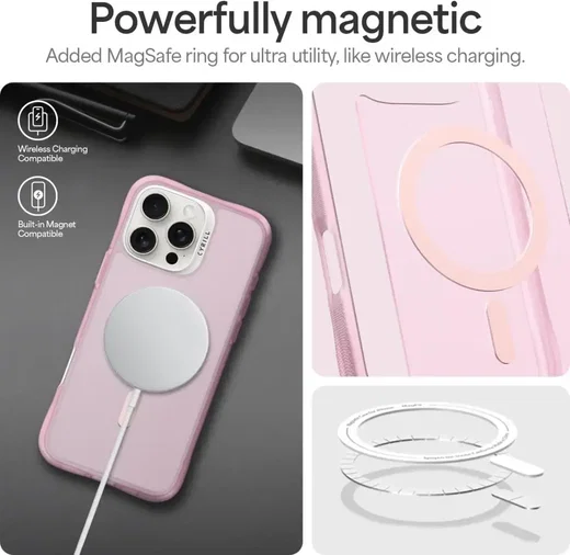 Spigen Cyrill Ultra Sheer Apple iPhone 16 Pro Hoesje met MagSafe Roze afbeelding 6