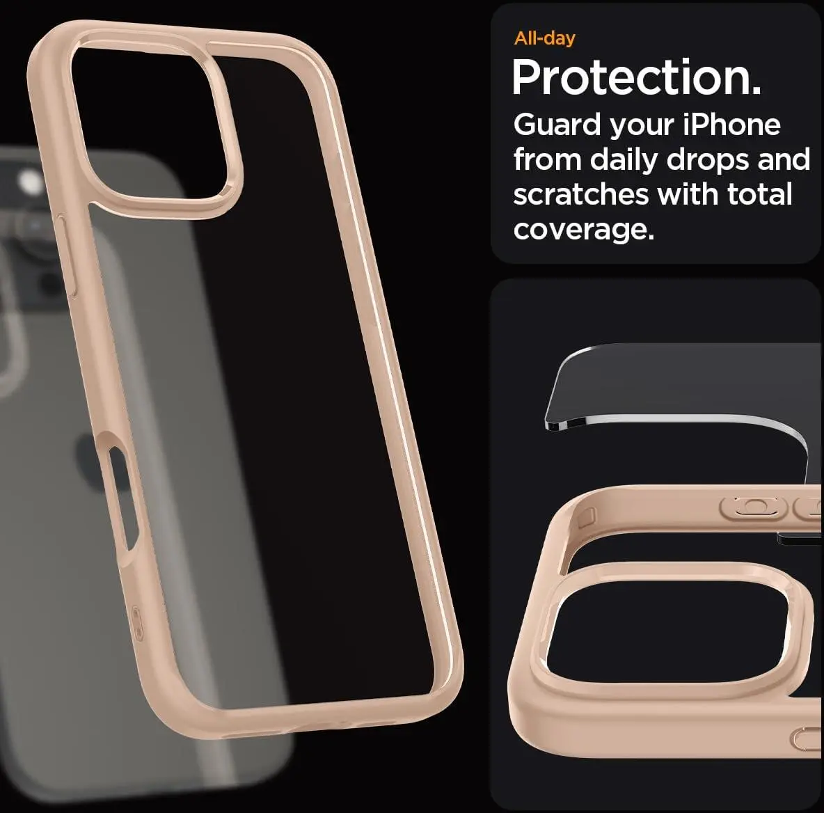 Spigen Ultra Hybrid Apple iPhone 16 Pro Max Hoesje Back Cover Roze afbeelding 5