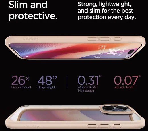 Spigen Ultra Hybrid Apple iPhone 16 Pro Max Hoesje Back Cover Roze afbeelding 6