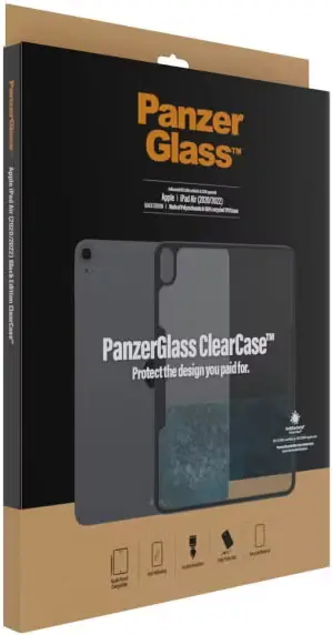 PanzerGlass ClearCase Apple iPad Air 10.9 (2020-2022) Hoes Transparant Zwart afbeelding 5
