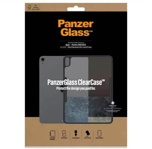 PanzerGlass ClearCase Apple iPad Air 10.9 (2020-2022) Hoes Transparant Zwart afbeelding 6
