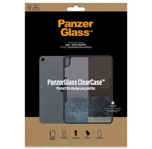 PanzerGlass ClearCase Apple iPad Air 10.9 (2020-2022) Hoes Transparant Zwart afbeelding 6