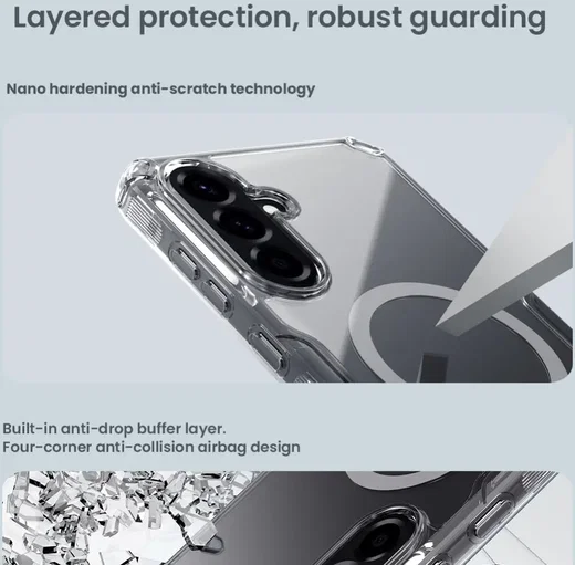 Nillkin Nature Pro Samsung Galaxy A56 Hoesje MagSafe / Qi2 Back Cover Wit afbeelding 8