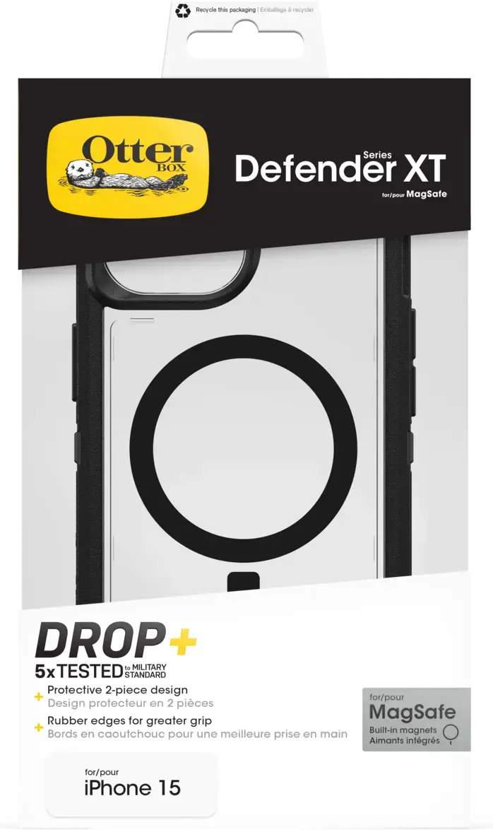 OtterBox Defender XT MagSafe iPhone 17e/16e/15/14/13 Hoesje Back Cover Zwart afbeelding 4