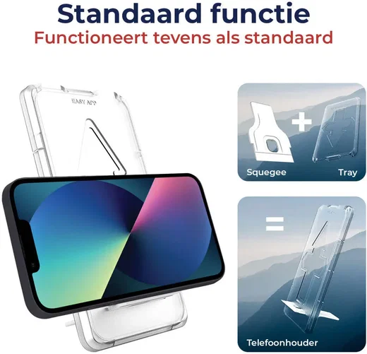 Rosso Apple iPhone 17e / 16e Tempered Glass met Installatietray afbeelding 5
