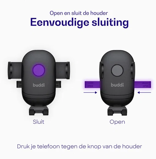 Buddi Way Universele Telefoonhouder Auto met Oplader voor Dashboard/Raam afbeelding 5