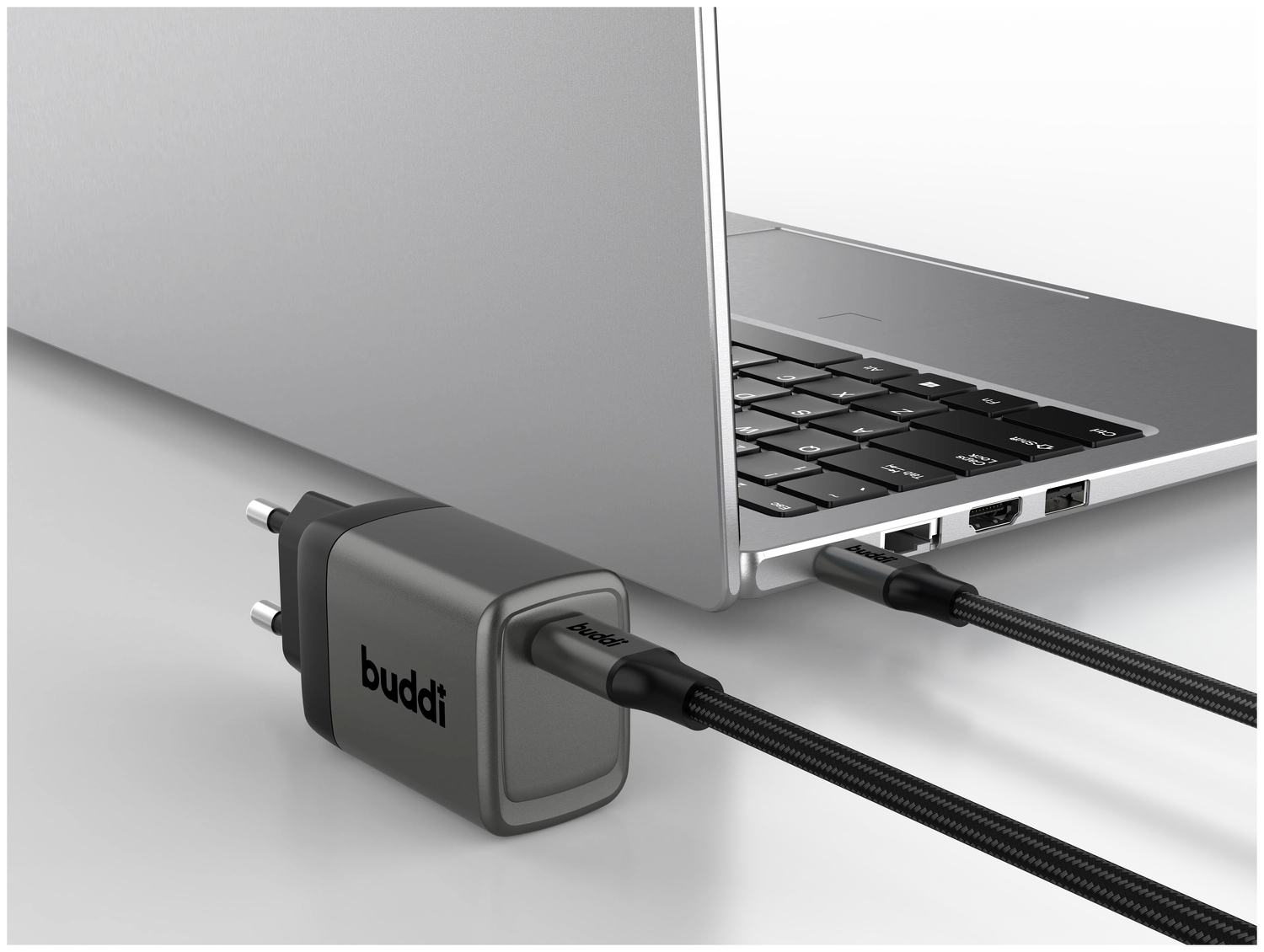 Buddi Power 45W Power Adapter Fast Charge USB-C Snellader Grijs afbeelding 15