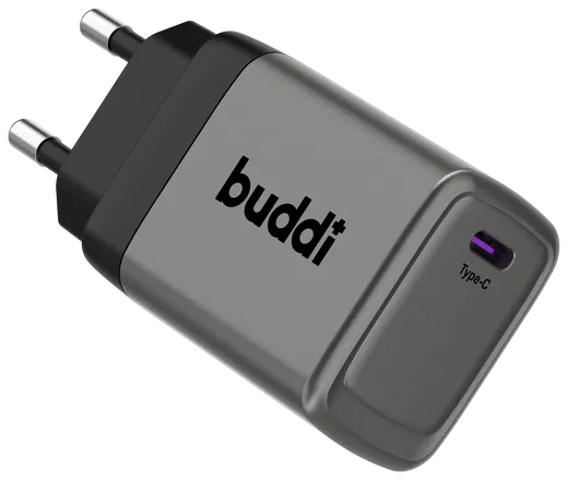 Buddi Power 45W Power Adapter Fast Charge USB-C Snellader Grijs afbeelding 16