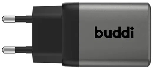 Buddi Power 45W Power Adapter Fast Charge USB-C Snellader Grijs afbeelding 2