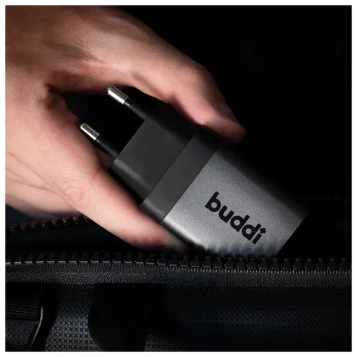 Buddi Power 45W Power Adapter Fast Charge USB-C Snellader Grijs afbeelding 9