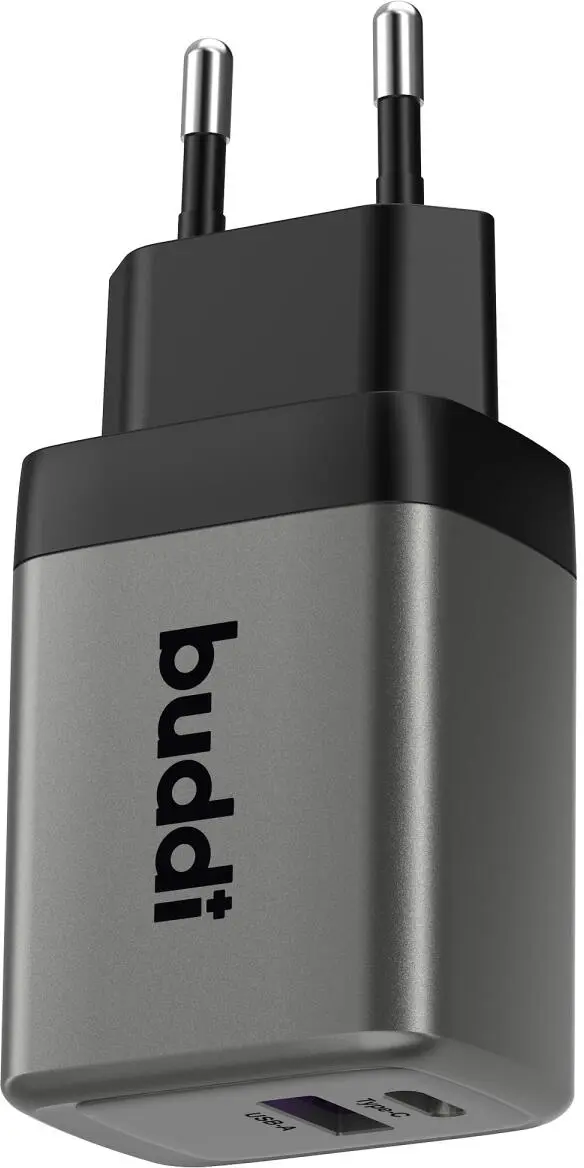 Buddi Power 45W Power Adapter Fast Charge USB-C + USB-A Snellader Grijs afbeelding 10