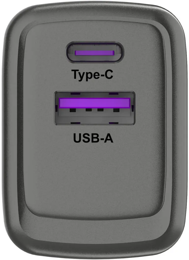 Buddi Power 45W Power Adapter Fast Charge USB-C + USB-A Snellader Grijs afbeelding 12