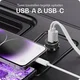 Buddi Power 45W USB-A / USB-C Autolader met USB-C naar USB-C Krulsnoer afbeelding 11
