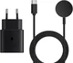 Samsung Galaxy Watch 4/5/6 Oplaadset - Draadloos + 25W Adapter - Zwart afbeelding 1