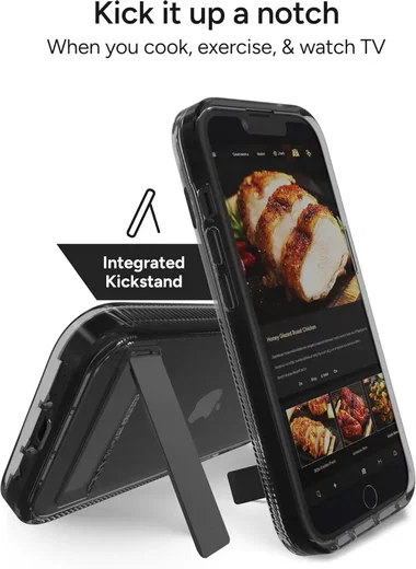ZAGG Santa Cruz Snap iPhone 17e/16e/15/14/ Hoesje met Kickstand Zwart afbeelding 2