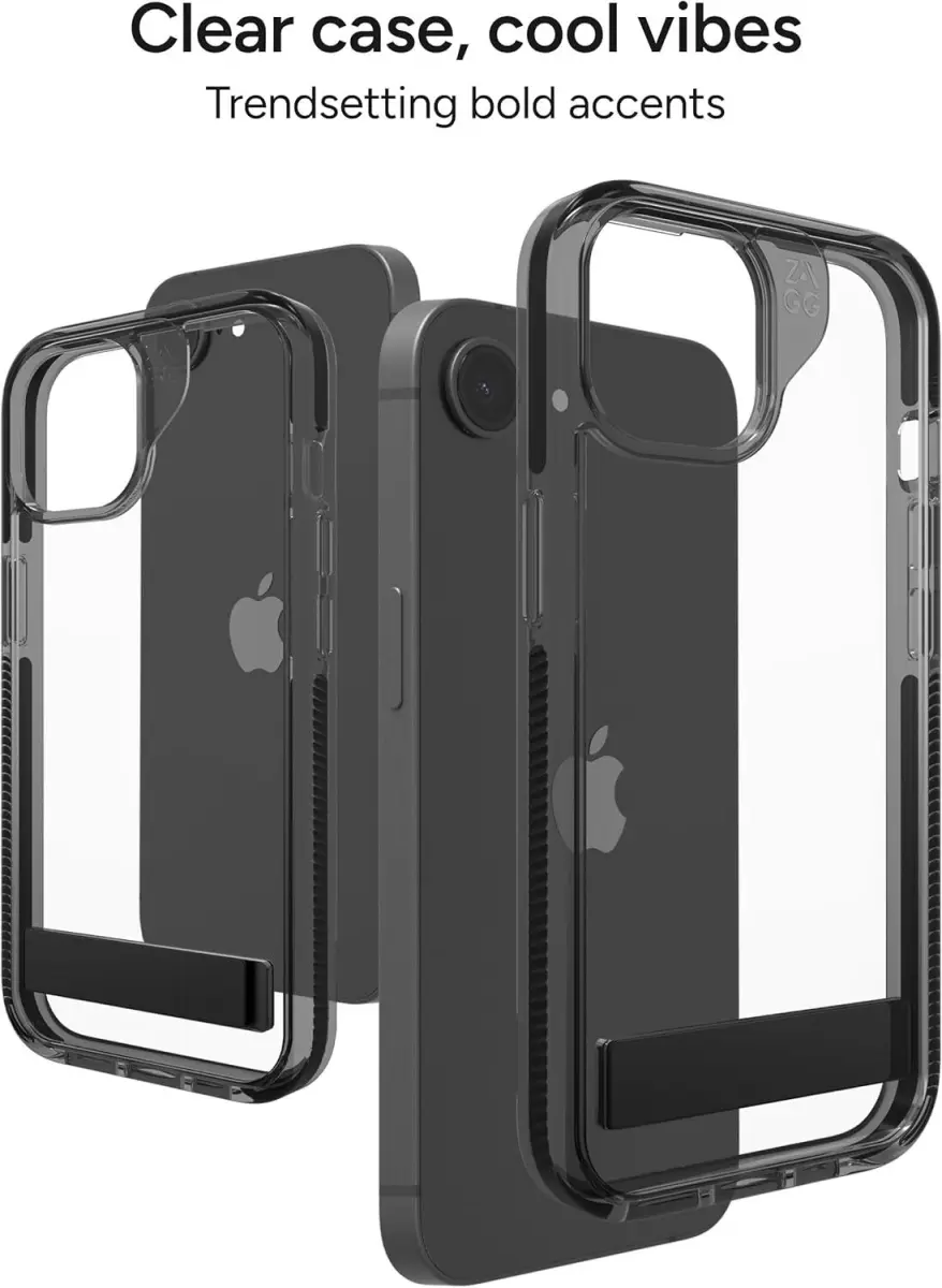 ZAGG Santa Cruz Snap iPhone 17e/16e/15/14/ Hoesje met Kickstand Zwart afbeelding 3