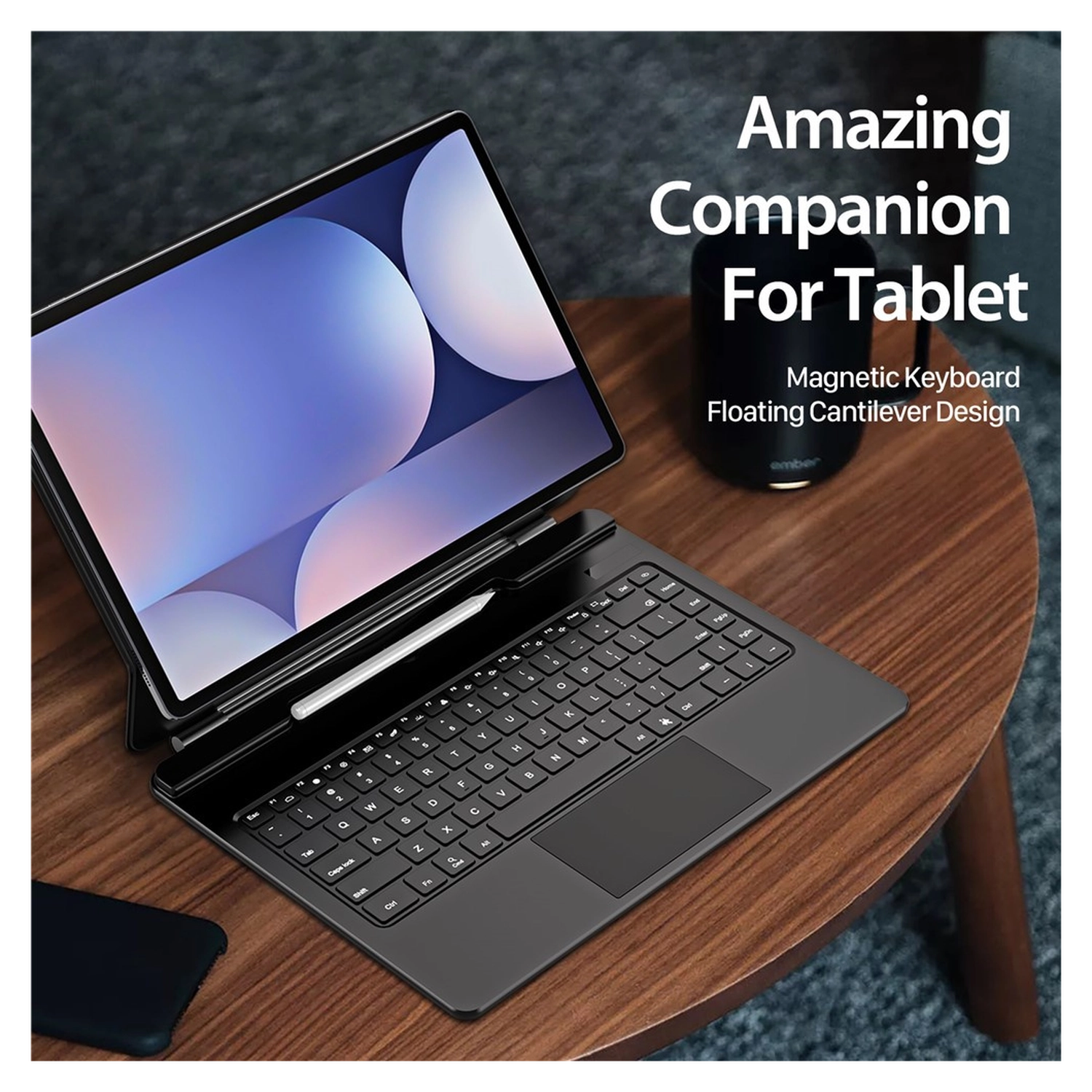 Dux Ducis Samsung Galaxy Tab S10/S9/S8 Ultra Hoes Bluetooth Toetsenbord Zwart afbeelding 10