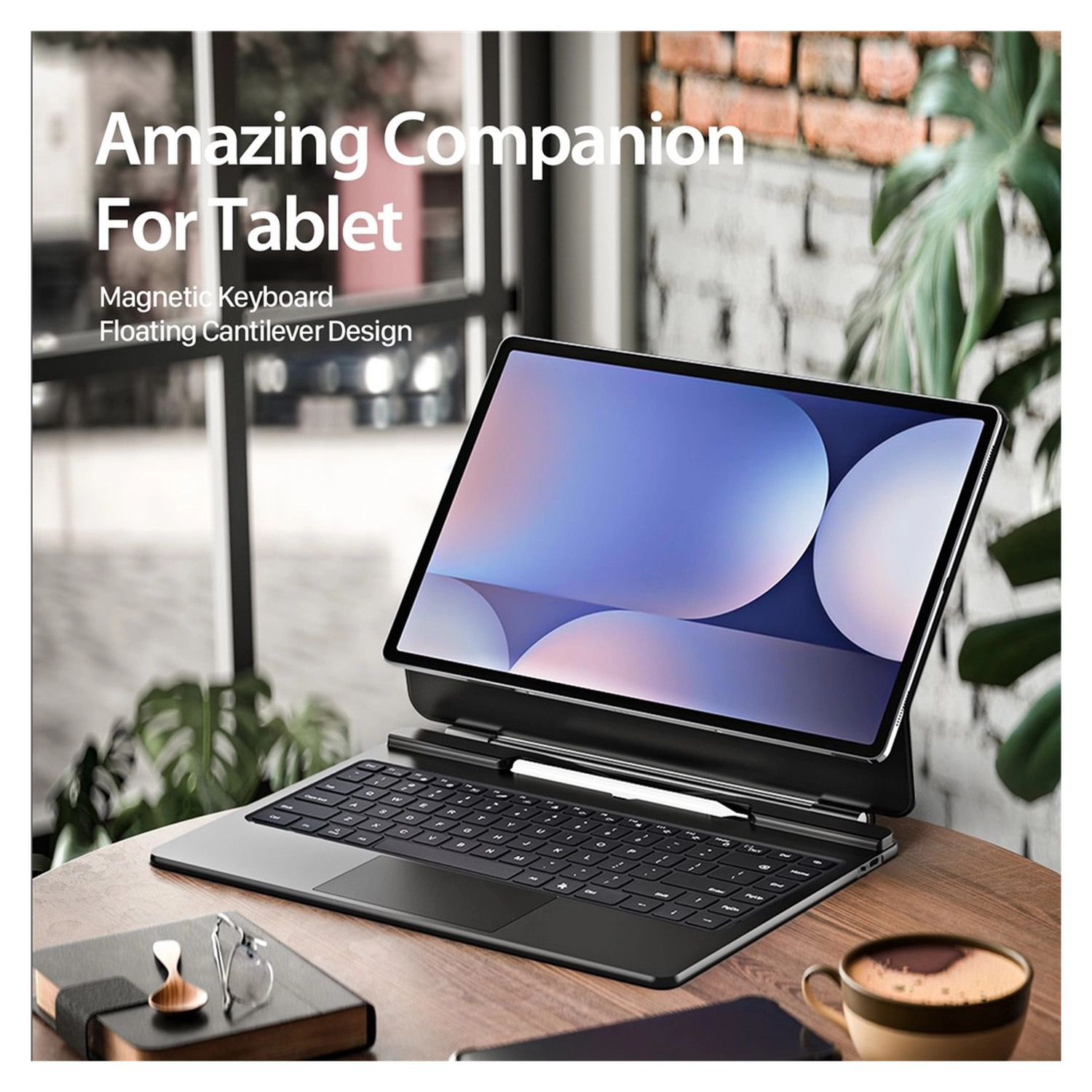 Dux Ducis Samsung Galaxy Tab S10/S9/S8 Ultra Hoes Bluetooth Toetsenbord Zwart afbeelding 11