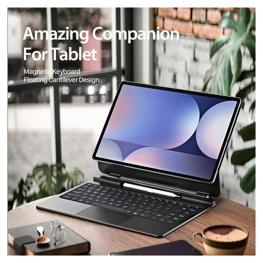Dux Ducis Samsung Galaxy Tab S10/S9/S8 Ultra Hoes Bluetooth Toetsenbord Zwart afbeelding 11