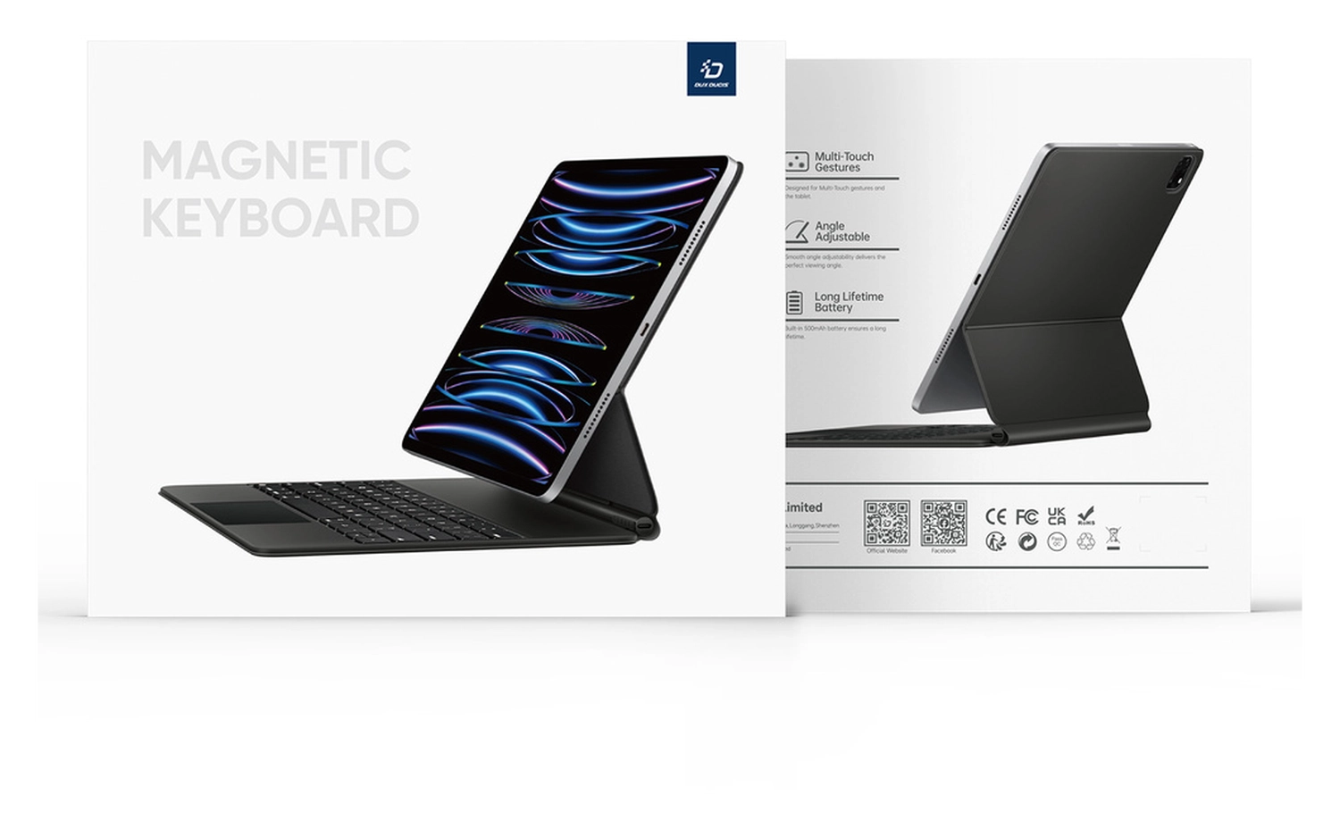 Dux Ducis Samsung Galaxy Tab S10/S9/S8 Ultra Hoes Bluetooth Toetsenbord Zwart afbeelding 14