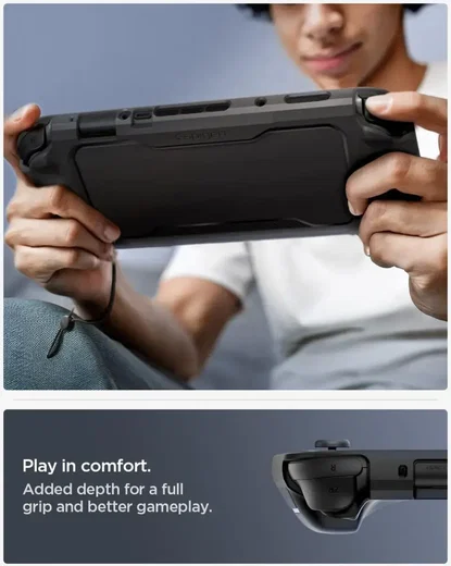 Spigen Rugged Armor Nintendo Switch 2 Hoes met Draagriem Zwart afbeelding 4