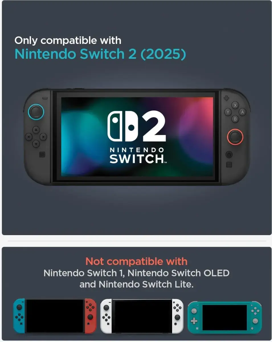 Spigen Rugged Armor Nintendo Switch 2 Hoes met Draagriem Zwart afbeelding 7