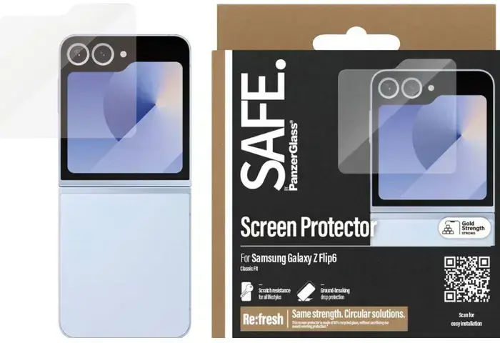 PanzerGlass SAFE Classic Fit Screenprotector Samsung Galaxy Z Flip 6 afbeelding 1
