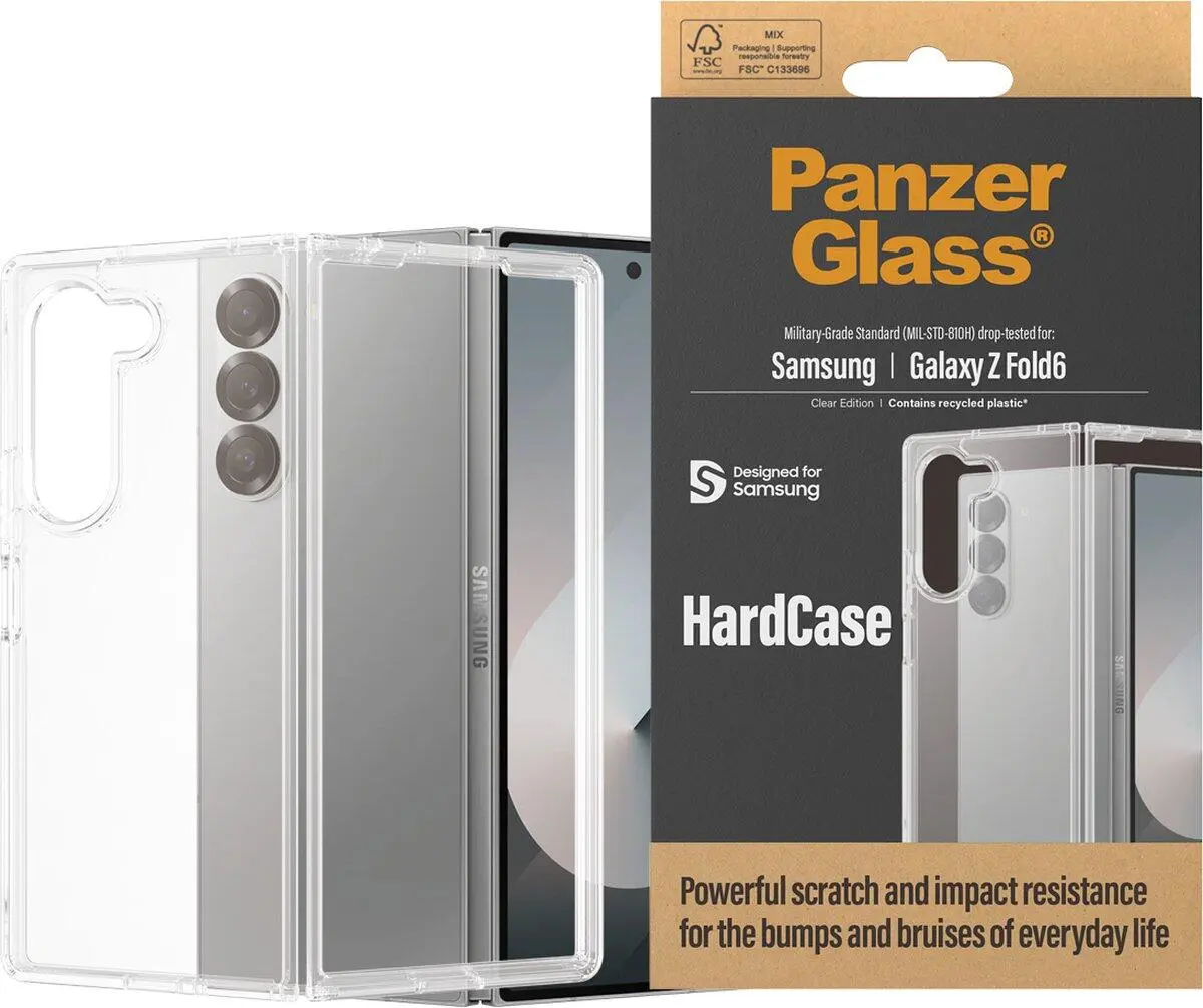 PanzerGlass HardCase Samsung Galaxy Z Fold 6 Hoesje Back Cover Transparant afbeelding 1