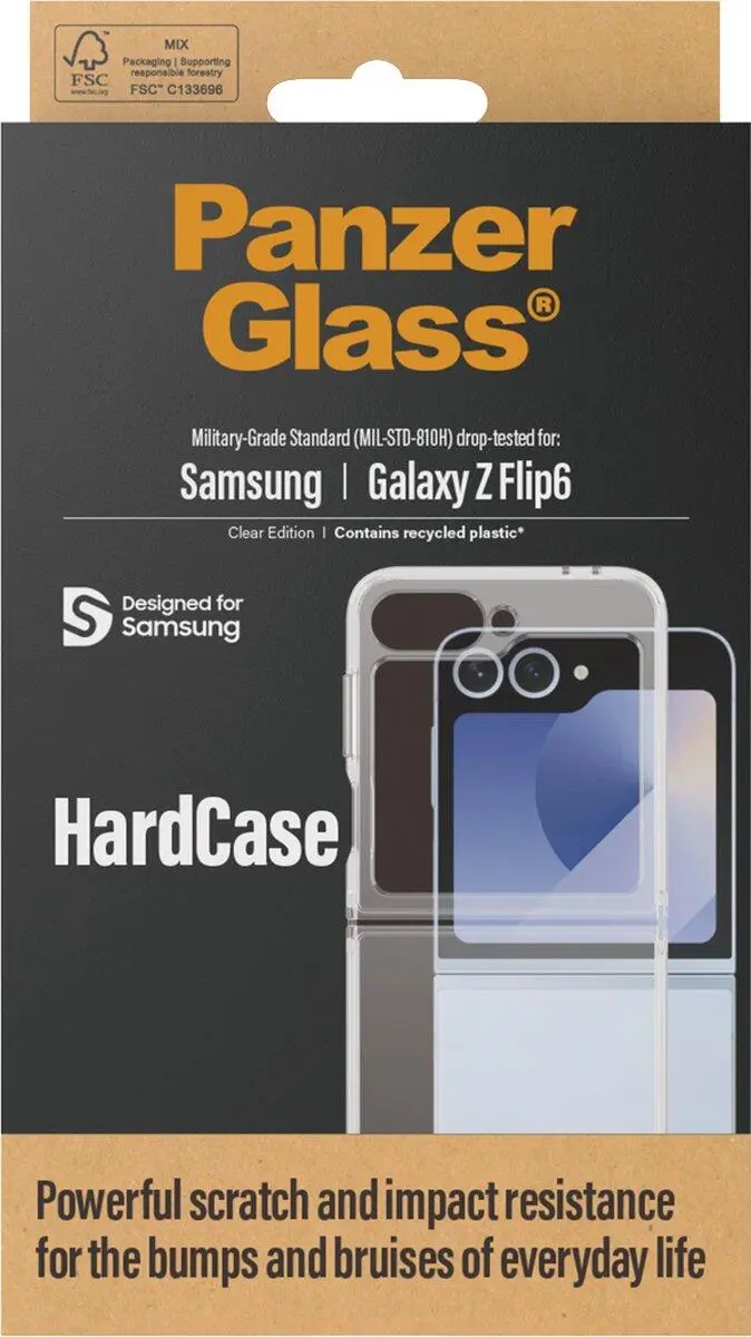 PanzerGlass HardCase Samsung Galaxy Z Flip 6 Hoesje Back Cover Transparant afbeelding 4