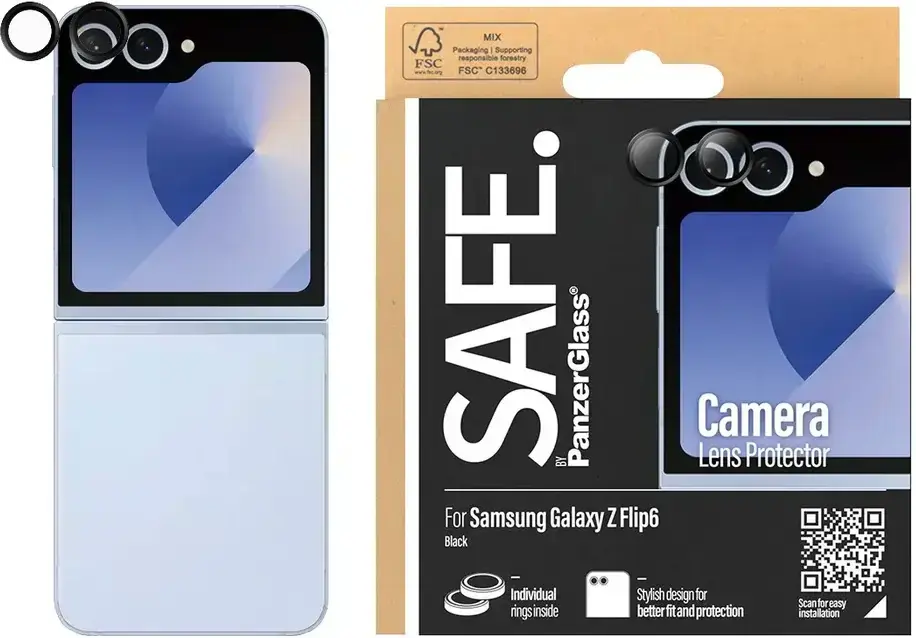 PanzerGlass SAFE Samsung Galaxy Z Flip 6 Camera Protector Zwart afbeelding 1