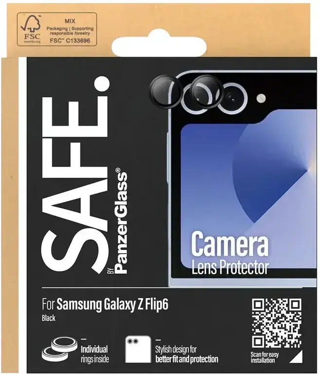 PanzerGlass SAFE Samsung Galaxy Z Flip 6 Camera Protector Zwart afbeelding 4