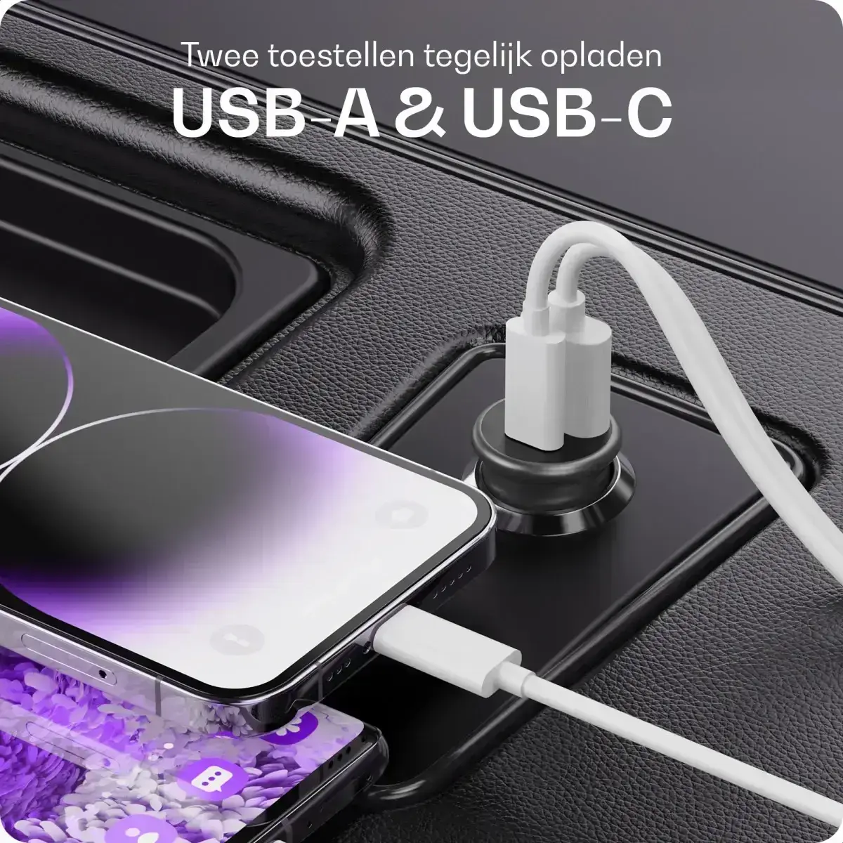 Nintendo Switch / Switch 2 - 45W Buddi Autolader met 3M USB-C naar USB-C kabel afbeelding 8