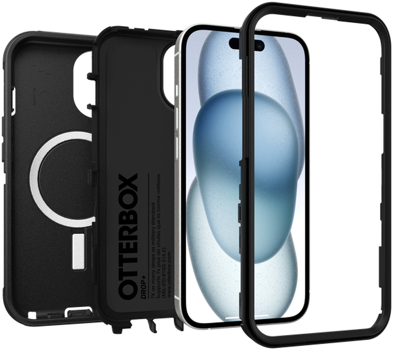 OtterBox Defender MagSafe Apple iPhone 17e / 16e / 15 / 14 / 13 Hoesje Zwart afbeelding 3