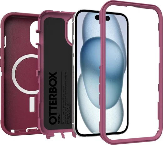 OtterBox Defender MagSafe Apple iPhone 17e / 16e / 15 / 14 / 13 Hoesje Roze afbeelding 3